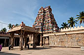 The great Chola temples of Tamil Nadu - The Sri Ranganatha Temple of Srirangam. The gopura of the North entrance to the temple. 